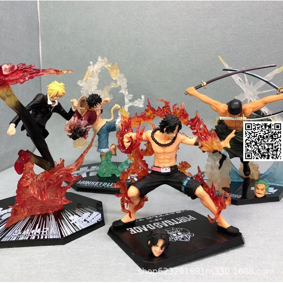 1522 Mô hình Anime Onepiece Luffy hải tặc mũ rơm nhân vật Monkey D. Luffy mũ rơm Portgas D. Ace hoả quyền Roronoa Zoro k