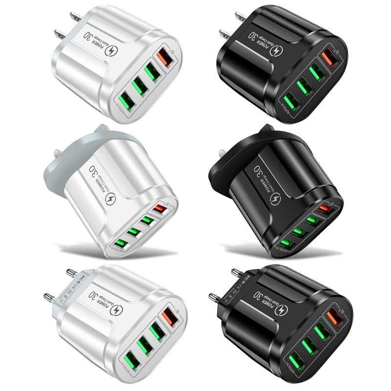 Củ Sạc 3 0 Cổng USB EU UK US Chuyên Dụng Cho Du Lịch