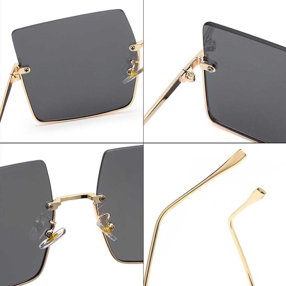 ESPO Kính Mát Nửa Gọng Kim Loại Phong Cách Retro