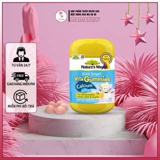 KẸO GUM CANXI CHO BÉ NATURE'S WAY VITA GUMMIES CALCIUM + VITAMIN D