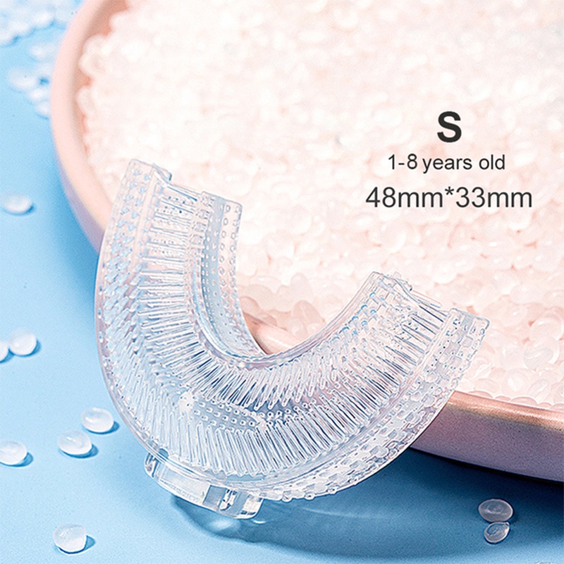 Bàn chải đánh răng cho bé hình chữ U bằng Silicone dành cho bé 1-12 tuổi