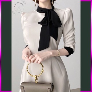 Đầm thiết kế 💝 Váy thiết kế cao cấp 💝 Đầm công sở vải chéo thanh lịch