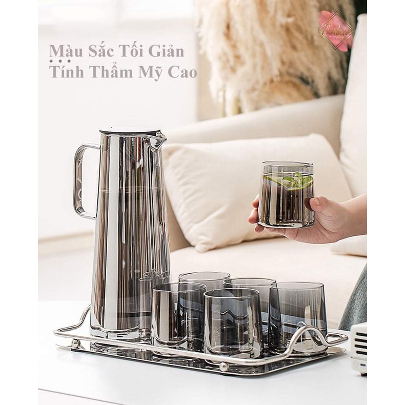 Bộ bình cốc thủy tinh siêu chịu nhiệt, hàng xuất nhật