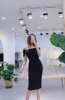 Đầm body trễ vai tag ngọc