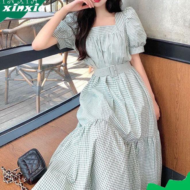 Đầm Cổ Vuông Phong Cách Retro 0412 Cbs0703B 10% Refund Up To 30k 200k