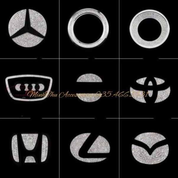 ℗✢✳Đính đá LOGO VÔ LĂNG các hãng sang trọng đẳng cấp - HYUNDAI-TOYOTA-MZDA-HONDA-MECCIDES-KIA phong cách VIP Nhật Bản