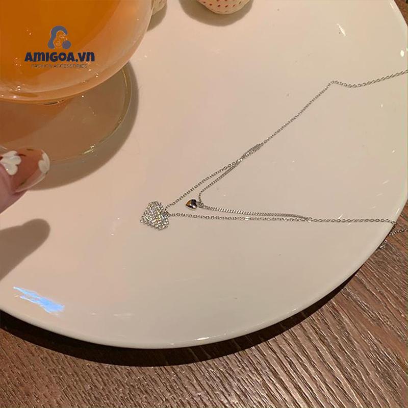 ✨✨Vòng cổ Hai Lớp Hình Trái Tim Nhỏ Xinh Xắn Sang Trọng Dành Cho Nữ