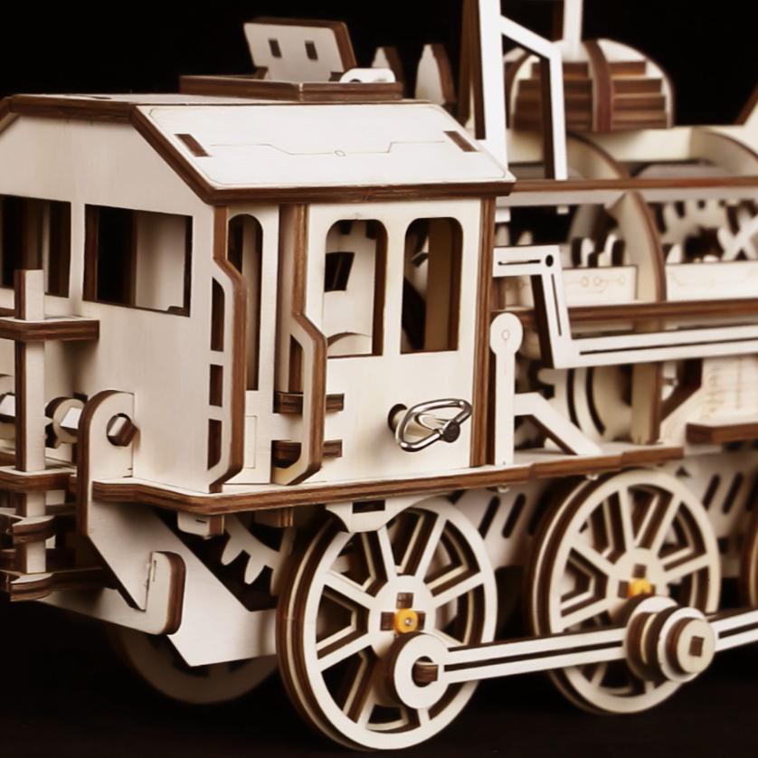 Mechanical Gears Locomotive - Đầu máy xe lửa chuyển động bằng các bánh răng Robotime