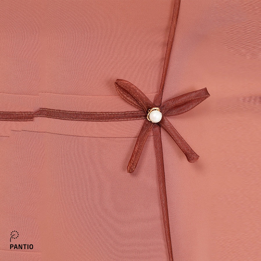 Đầm công sở chất liệu cotton thiết kế nơ eo cổ vuông FDC92330 - PANTIO
