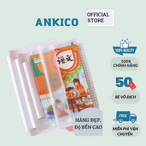 Tập 10 bọc vở decal trong suốt, bọc decal các loại sách vở đủ kích thước ANKICO