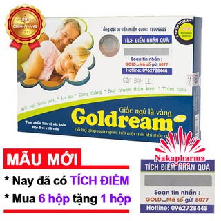 ✅ [6 TẶNG 1] Goldream New | Giúp cải thiện giấc ngủ, an thần, giải stress, căng thẳng thần kinh