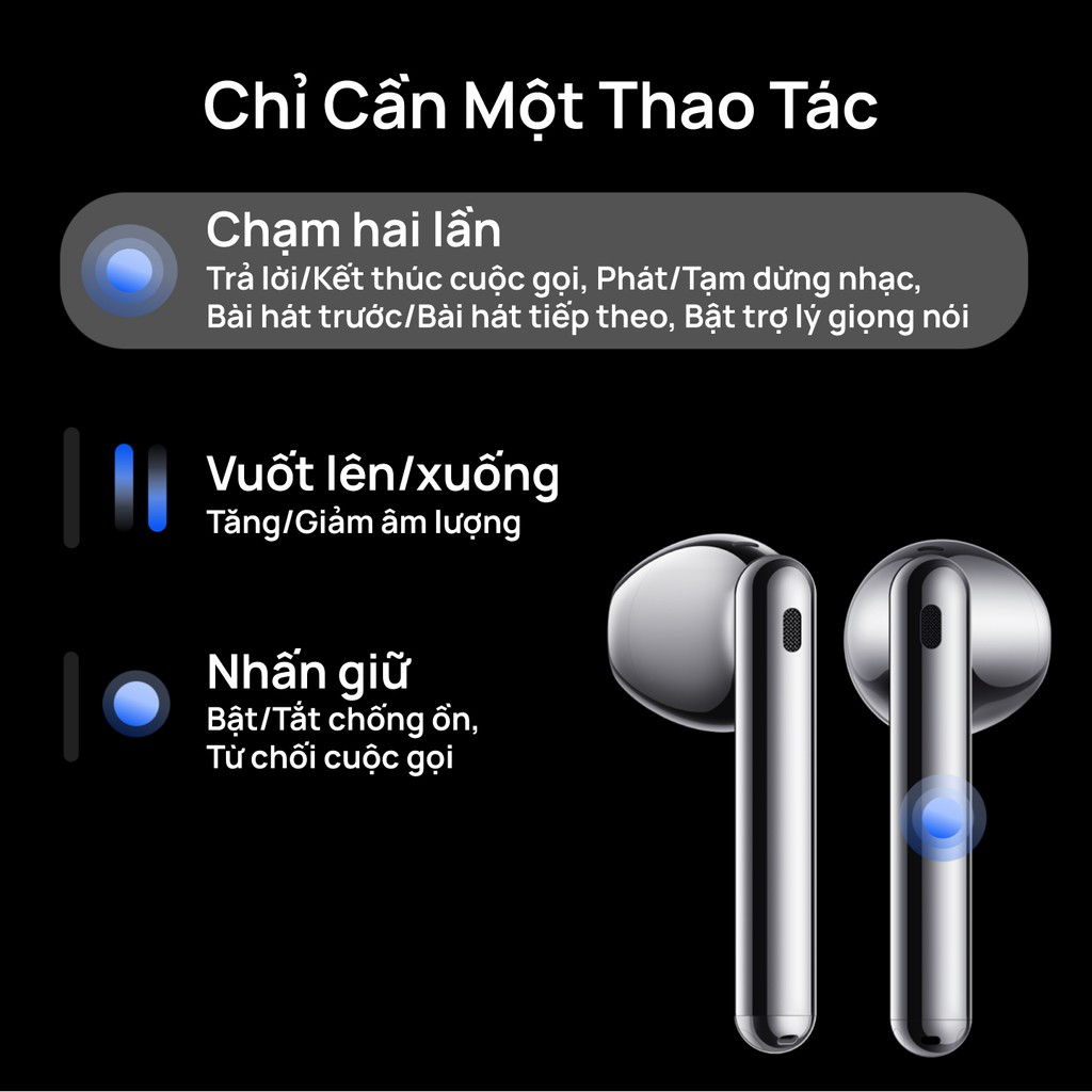 Tai Nghe Bluetooth HUAWEI FreeBuds 4 |Chống Ồn Chủ Động Thiết Kế Mở 2.0