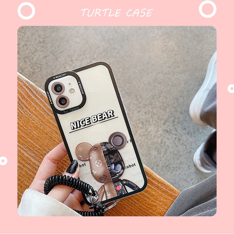 Ốp Điện Thoại Mềm Họa Tiết Gấu Bạo Lực Cho iPhone 13 12 11 12 12 Pro 12 Pro max 11 11 Pro max XS max XR 8 Plus