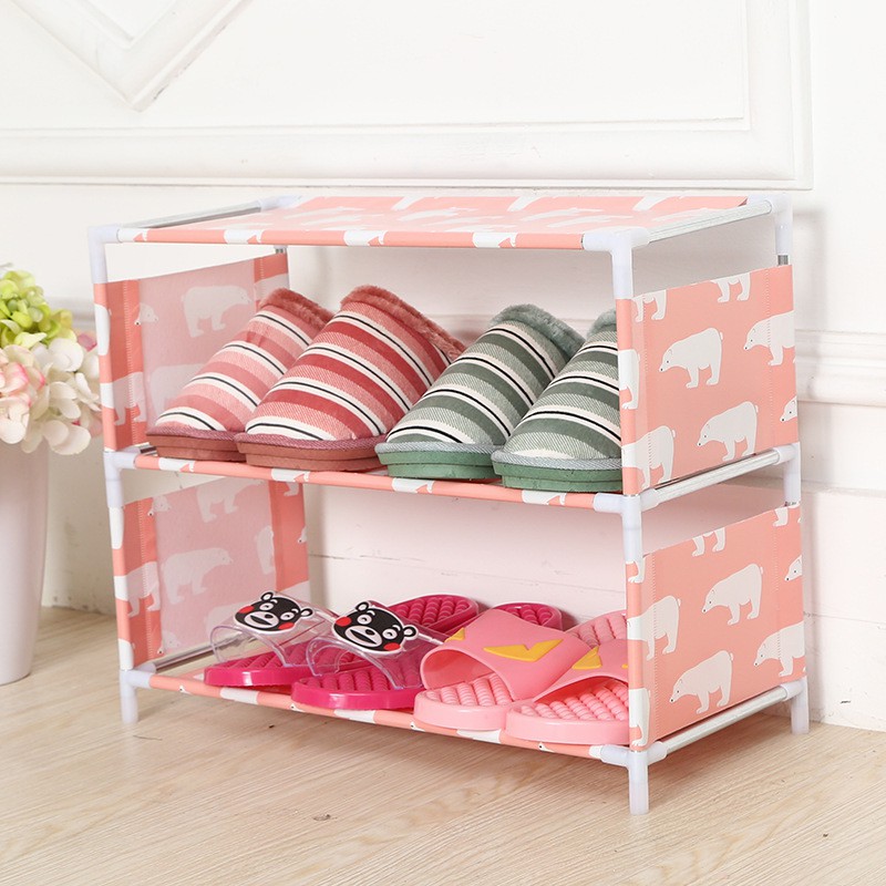 Kệ đựng giày hoa văn 4 tầng Teddy Bears store