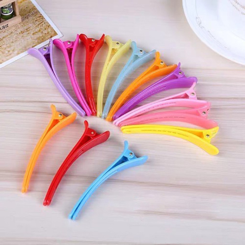 [COMBO 10] KẸP MỎ VỊT NHỰA 8CM KUTE NHIỀU MÀU DỄ THƯƠNG