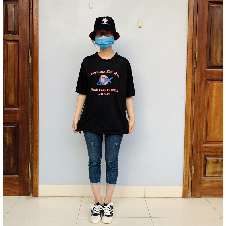 Áo thun phông tay lỡ nữ form rộng unisex chất dày đẹp ATL891