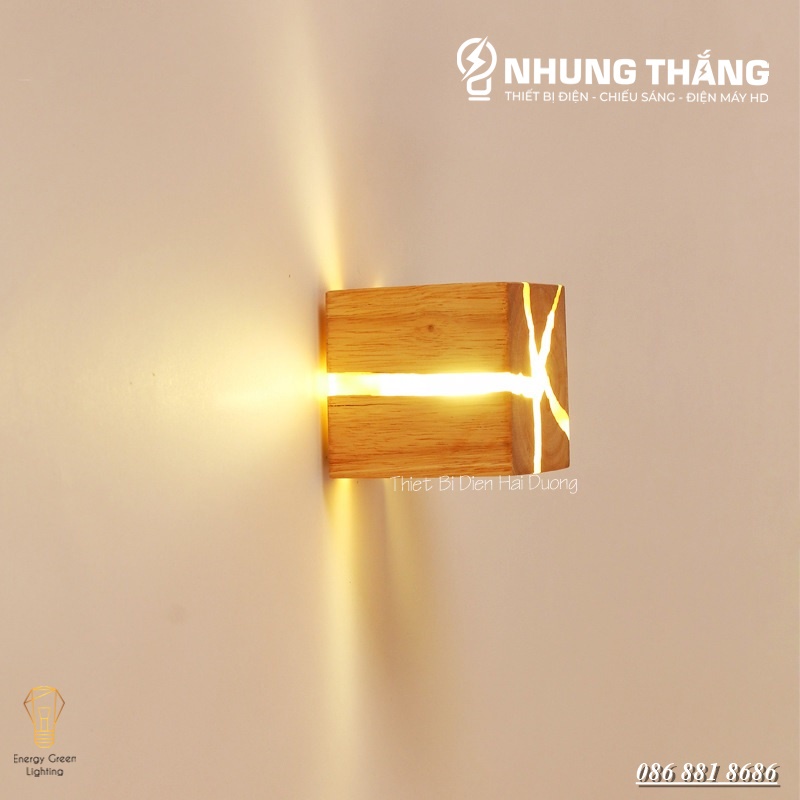 Đèn Tường Gỗ Nứt Tự Nhiên TN172 - Phong Cách Bắc Âu Độc Đáo - Trang Trí Trong Nhà , Cầu Thang , Hành Lang