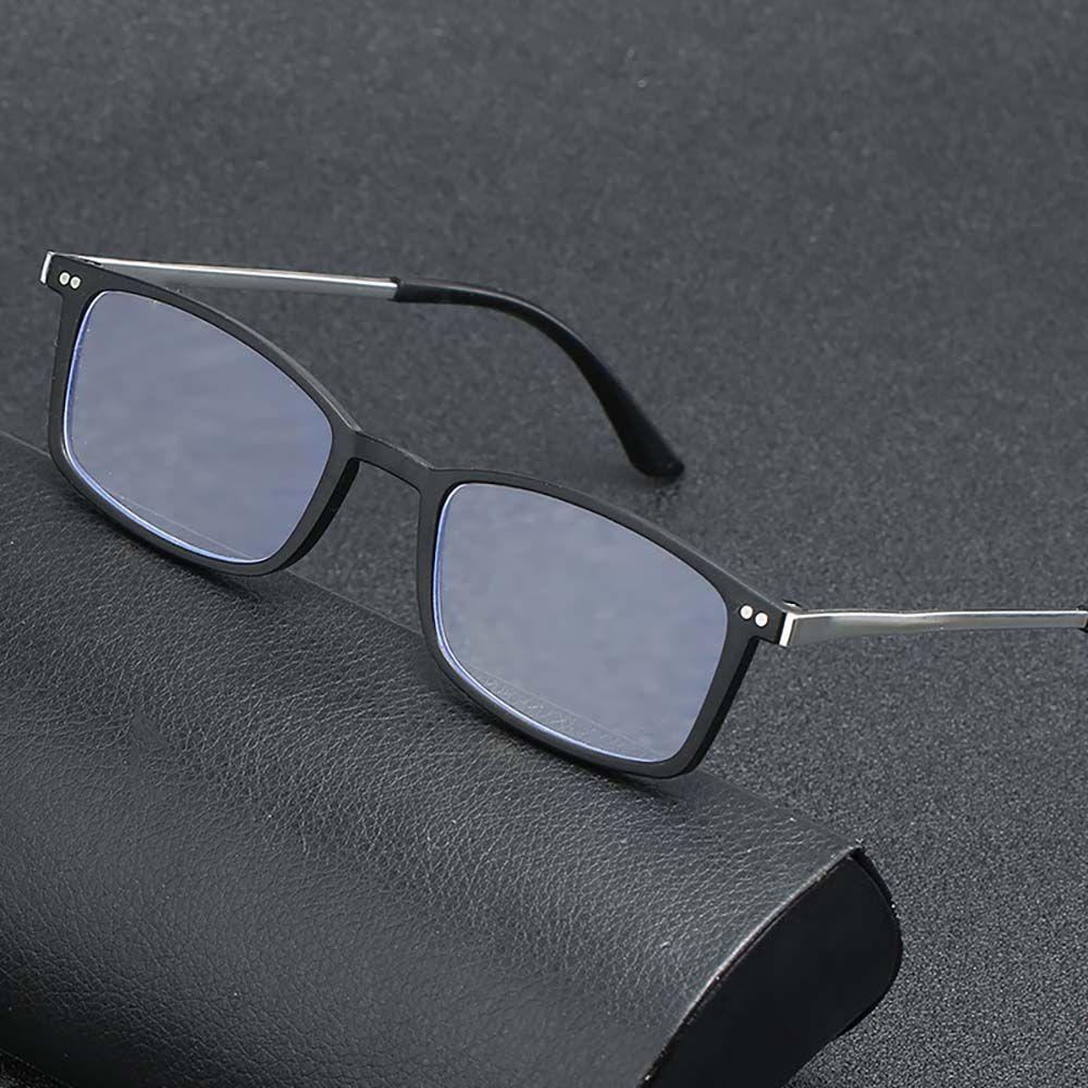 Mắt Kính Đọc Sách Bằng Nhựa Resin Siêu Nhẹ Chống Bức Xạ Kèm Túi Đựng Tiện Dụng Cho Nam