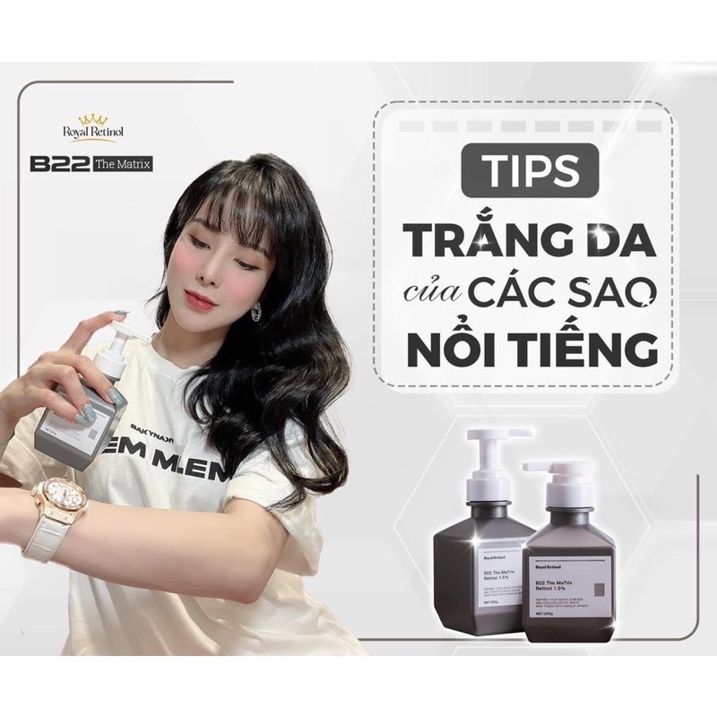 Kem ủ body Royal Retinol B22 The Matrix giúp cơ thể trắng sáng, mượt mà hộp 200g - CO094