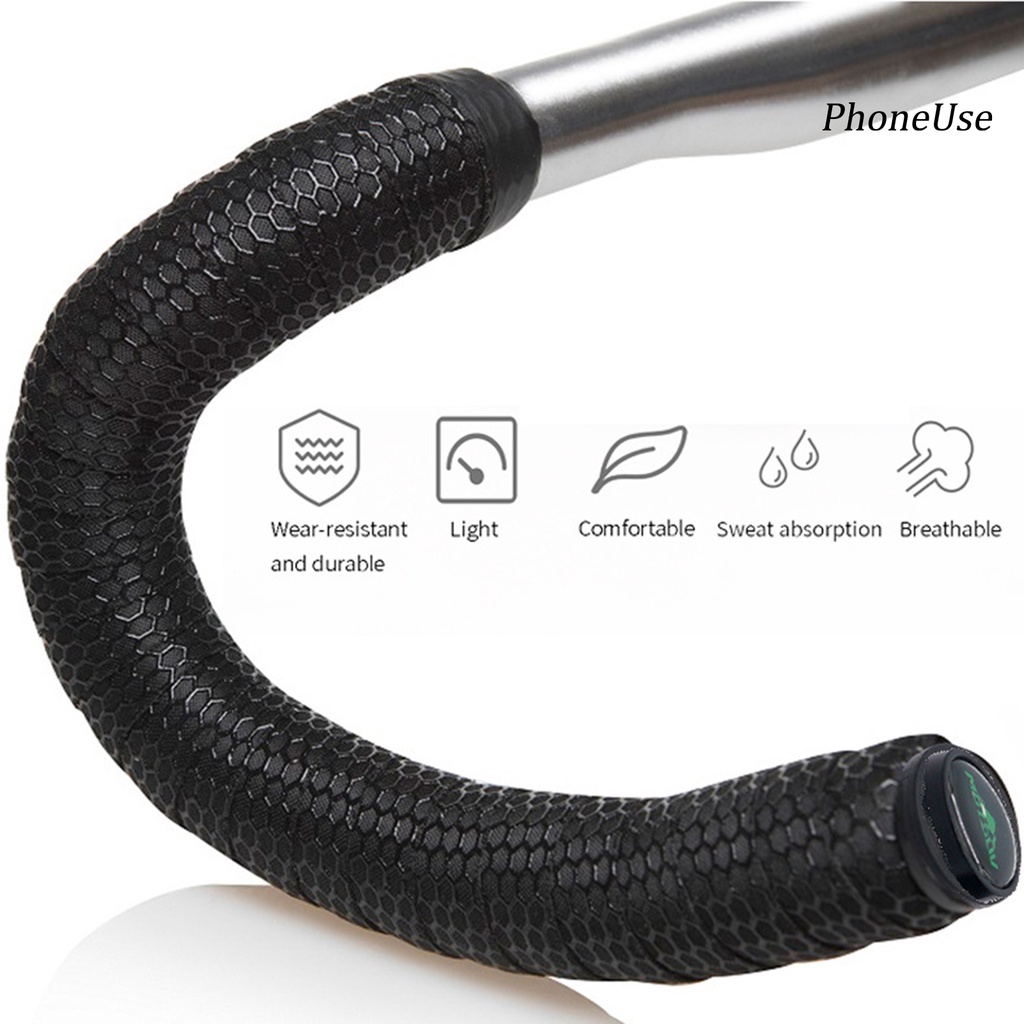 1 set băng keo PU co giãn bọc tay lái xe đạp
