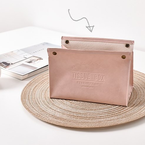 Hộp túi đựng khăn giấy bằng da 12x20x12cm nhiều màu sắc sang trọng