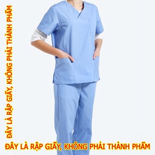 Rập giấy free03 - bộ bác sĩ cổ chéo - unisex