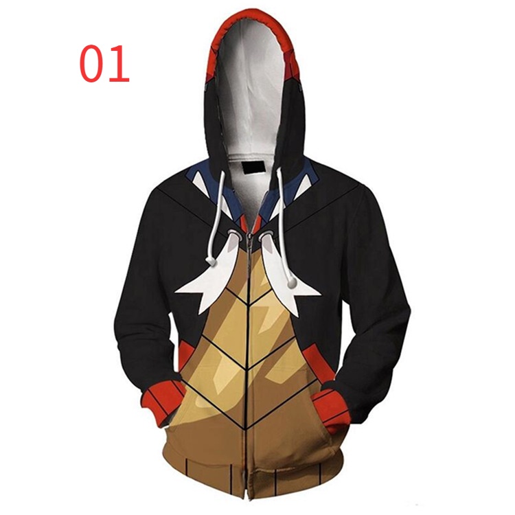 Áo Khoác Hoodie In Hình Pokemon 3D Phối Khóa Kéo Thời Trang unisex