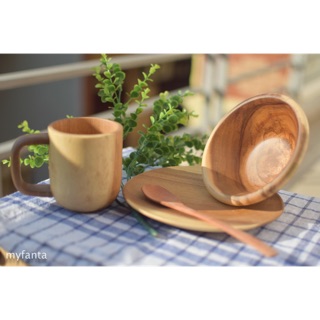 Set bát/đĩa /cốc /thìa gỗ xuất khẩu