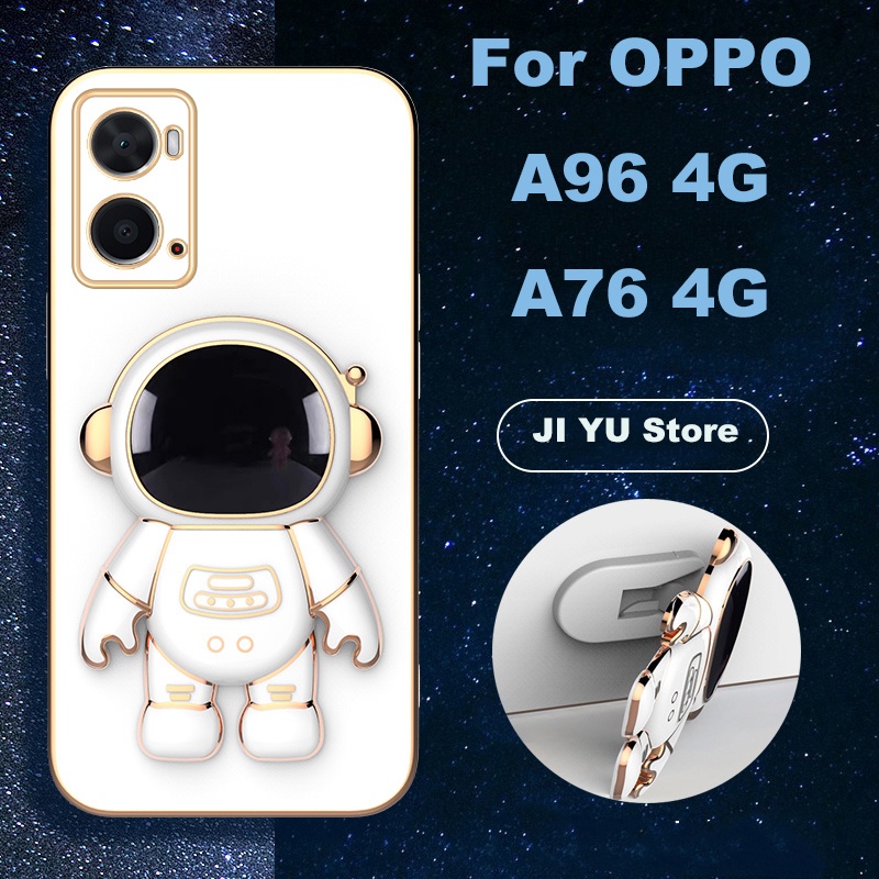 Ốp Điện Thoại Silicone Mềm Có Giá Đỡ Gấp Gọn Cho OPPO A57 A77 A96 A76 A16 A15 A15S A54 A74 A95 A94 F19 Pro