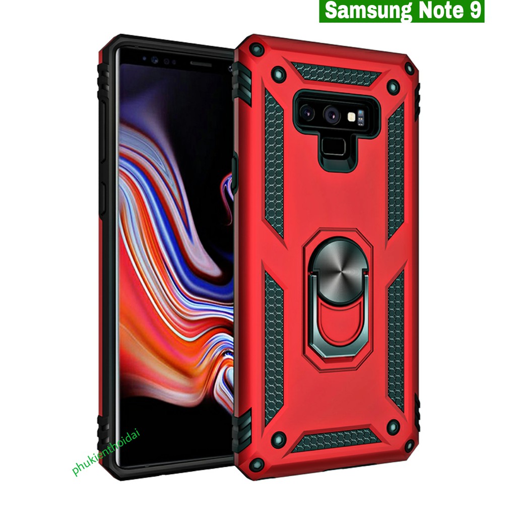 Ốp lưng Samsung Galaxy Note 9 / Nơte 10 Plus / Note 20 Ultra chống sốc quân đội nhẫn Iring cao cấp giá đỡ xem phim