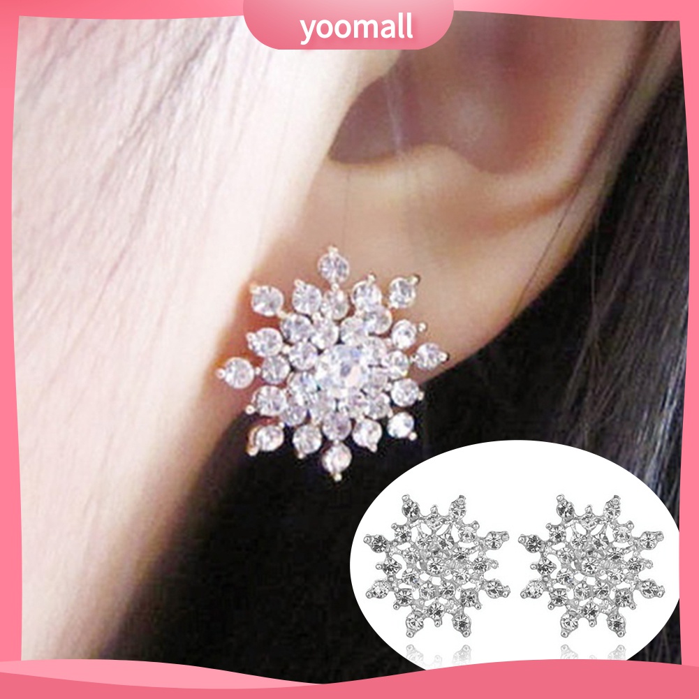Yomall♡ Bông Tai Hoa Tuyết Thời Trang Cho Nữ