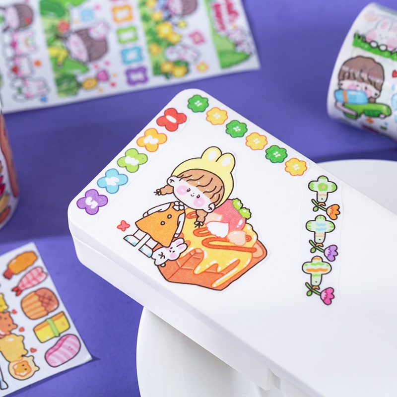 Flowertree 1 Cuộn Băng Keo Dán Trang Trí Sổ Lưu Niệm