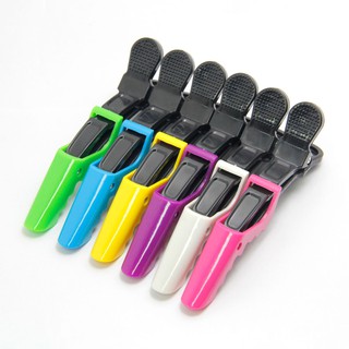 Bộ 6 Kẹp Tóc Mỏ Vịt Chất Liệu Nhựa Chuyên Dụng Cho Thợ Làm Tóc