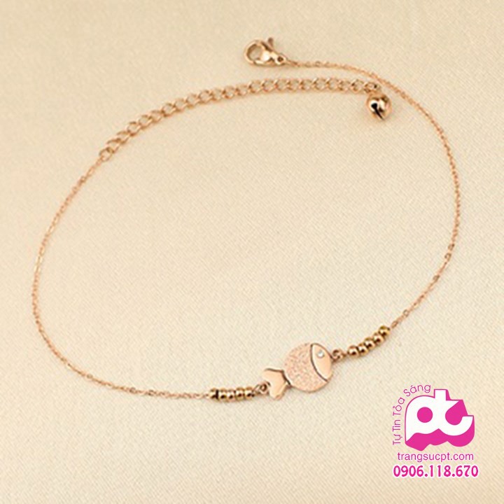 Lắc chân titan nữ cao cấp bảo hành không đen - SY_LC_41