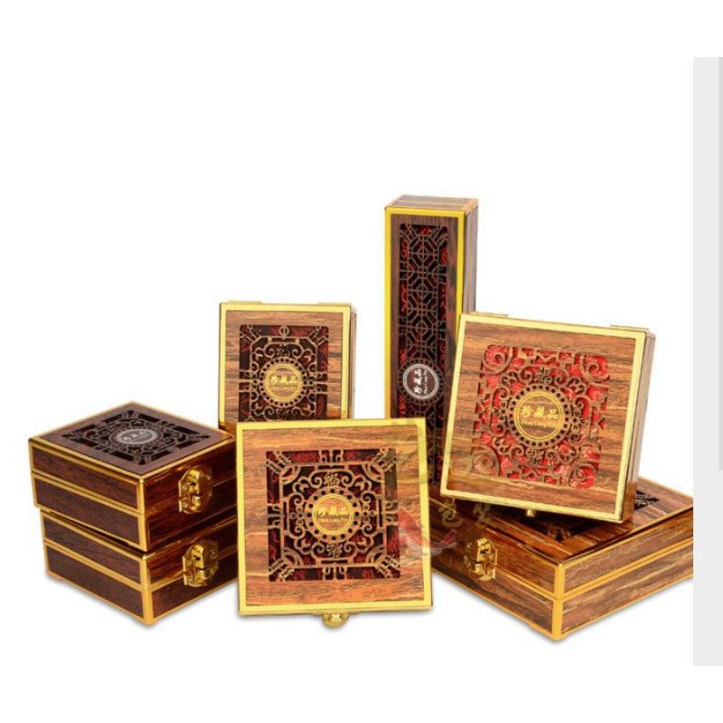 Hộp gỗ bọc vàng đựng vòng, đựng bộ siêu sang. | BigBuy360 - bigbuy360.vn