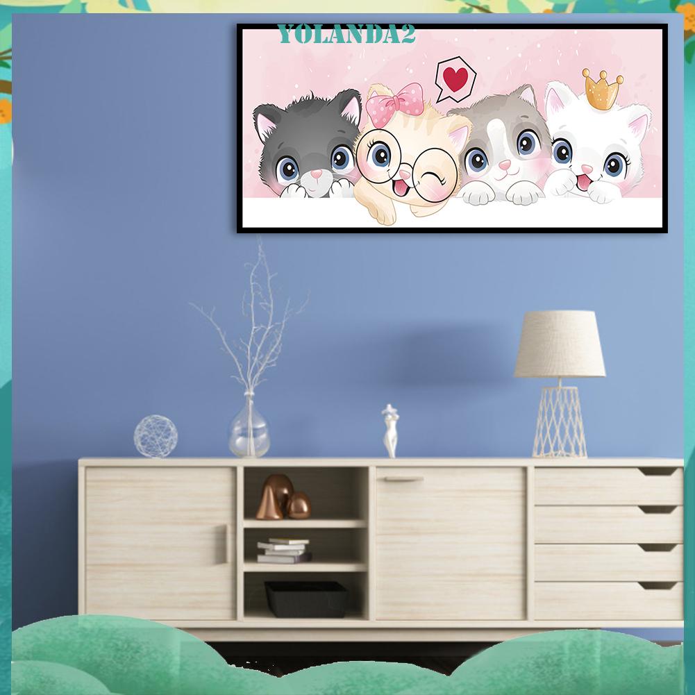 Tranh thêu chữ thập hình mèo con 11CT toàn bộ