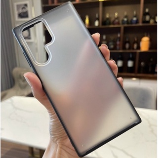 Ốp lưng likgus nhám mờ viền màu cho Samsung S22/ S22 Plus/ S22 Ultra/ Note 10 Plus chống sốc, chống Vân tay cao cấp