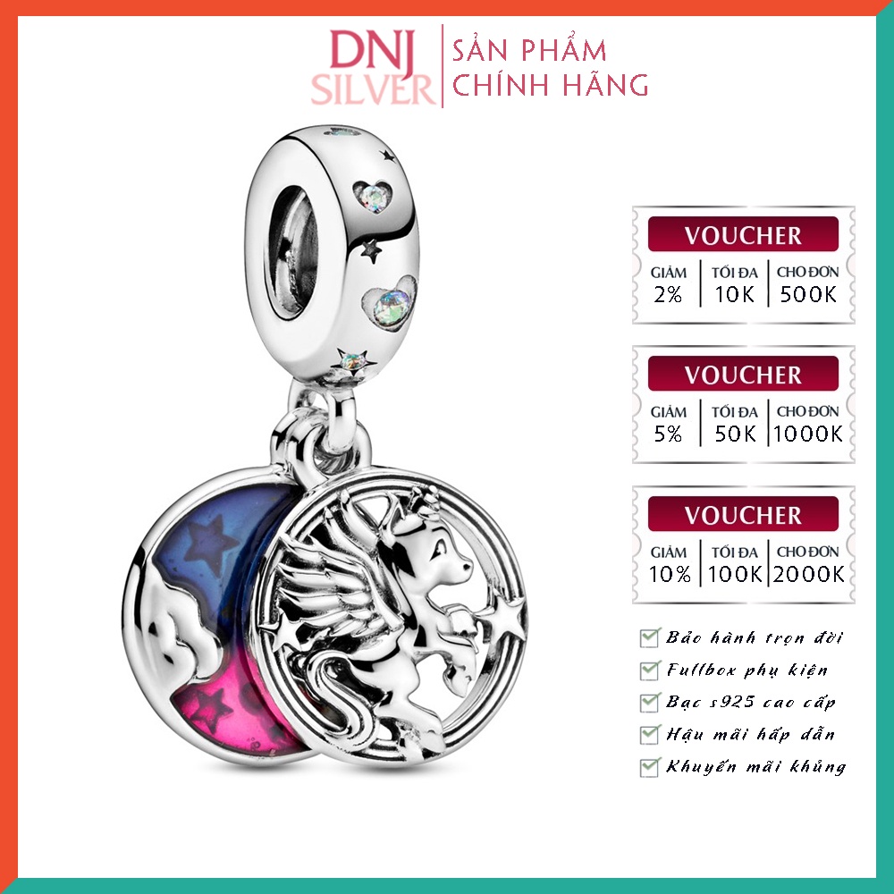 Charm bạc 925 cao cấp, hàng chuẩn bạc - Charm Magical Unicorn thích hợp để mix vòng tay charm - DN233