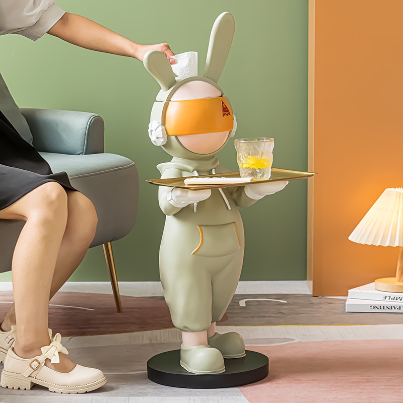 Tượng bearbrick gấu đỡ khay, gấu bồi bàn trang trí sang trọng và thời thượng