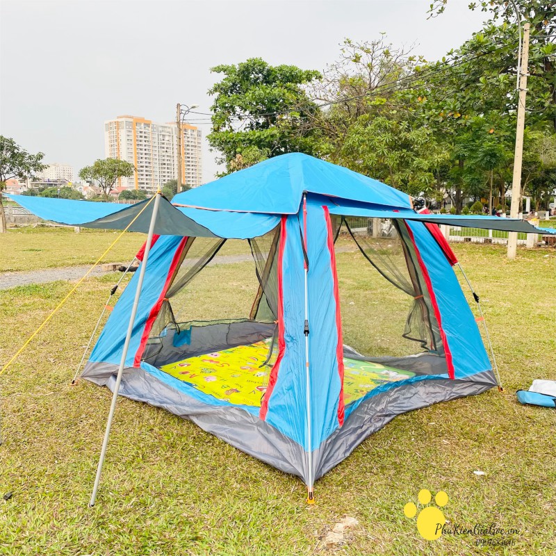 Review lều cắm trại dành cho 4-5 người ở Hà Nội và Hồ Chí Minh Desert Camel 8711 có mái che cực rộng