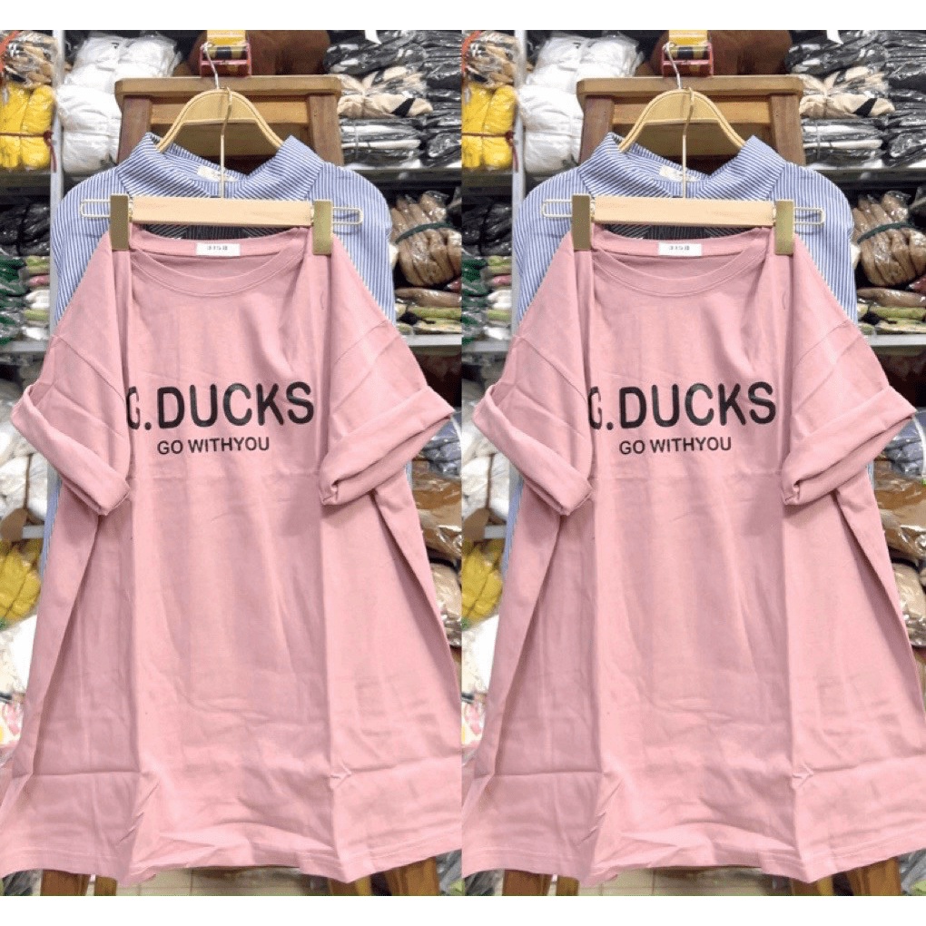 [ Hình Thật 100%] Áo Thun 3158 Unisex Form Rộng Tay Lỡ  In Chữ G.Ducks Chất Cotton Khô Chuẩn Form  - ĐĂNG QUANG CLOTHER