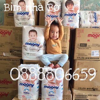 [Hải Dương] Bỉm MOONY NATURAL dán/quần Nội địa Nhật đủ size NB63/S58/M46/L38/L36/XL32