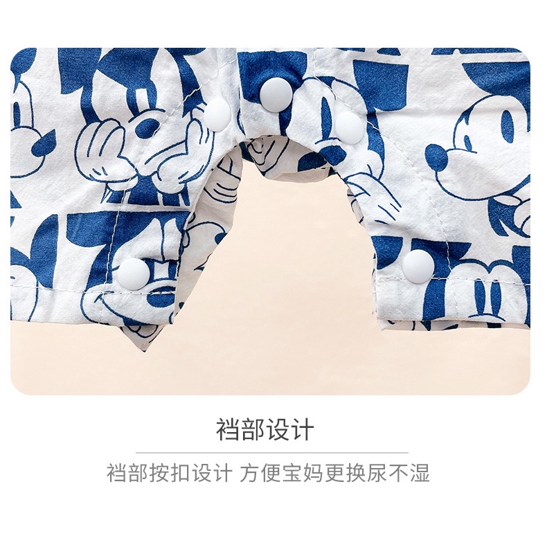 Áo Liền Quần Hình Chuột Mickey Cho Bé Mới Sinh
