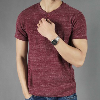 Áo phông xược cổ henley Uniqlo