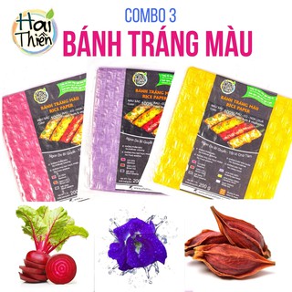 Combo Bánh Tráng HAI THIỀN - 3 gói Bánh Tráng Cuốn Gỏi và 1 Bánh Tráng Chả Giò Giòn Rụm 100% gạo - 200gr/gói - Bánh 22cm