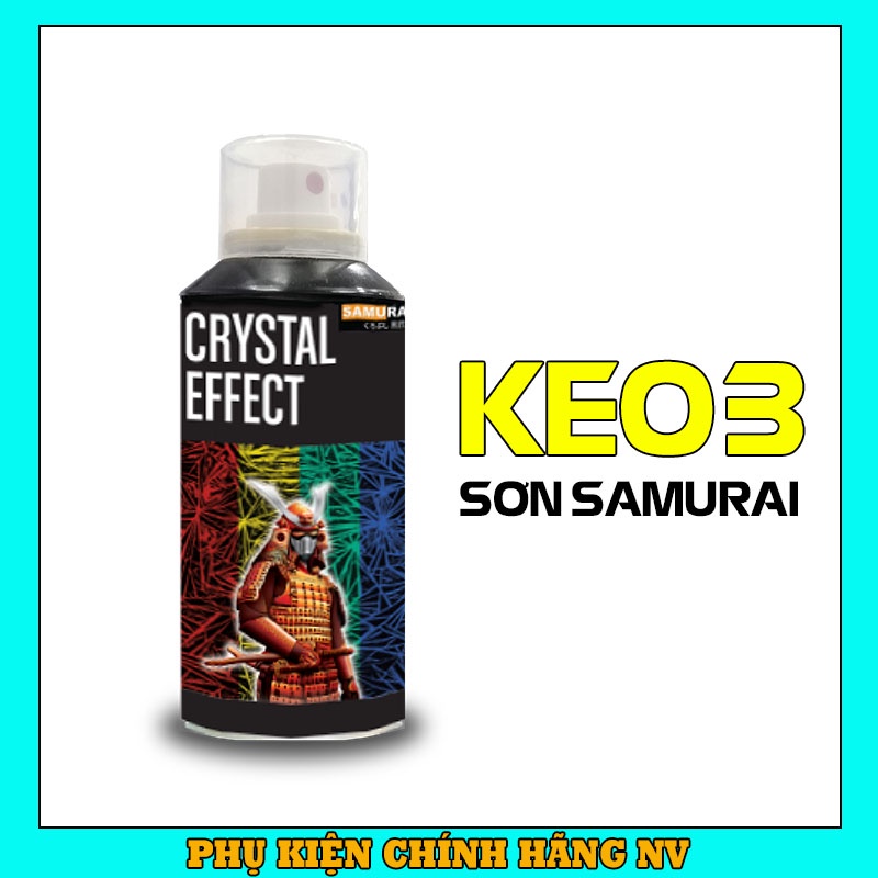 Sơn Samurai hiệu ứng tinh thể KE03, GEIGI KE03 chính hãng, sơn xịt xe máy chịu nhiệt, chống nứt nẻ, kháng xăng