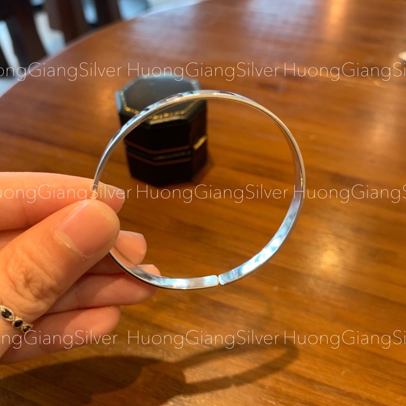 Vòng tay trơn basic bạc s925