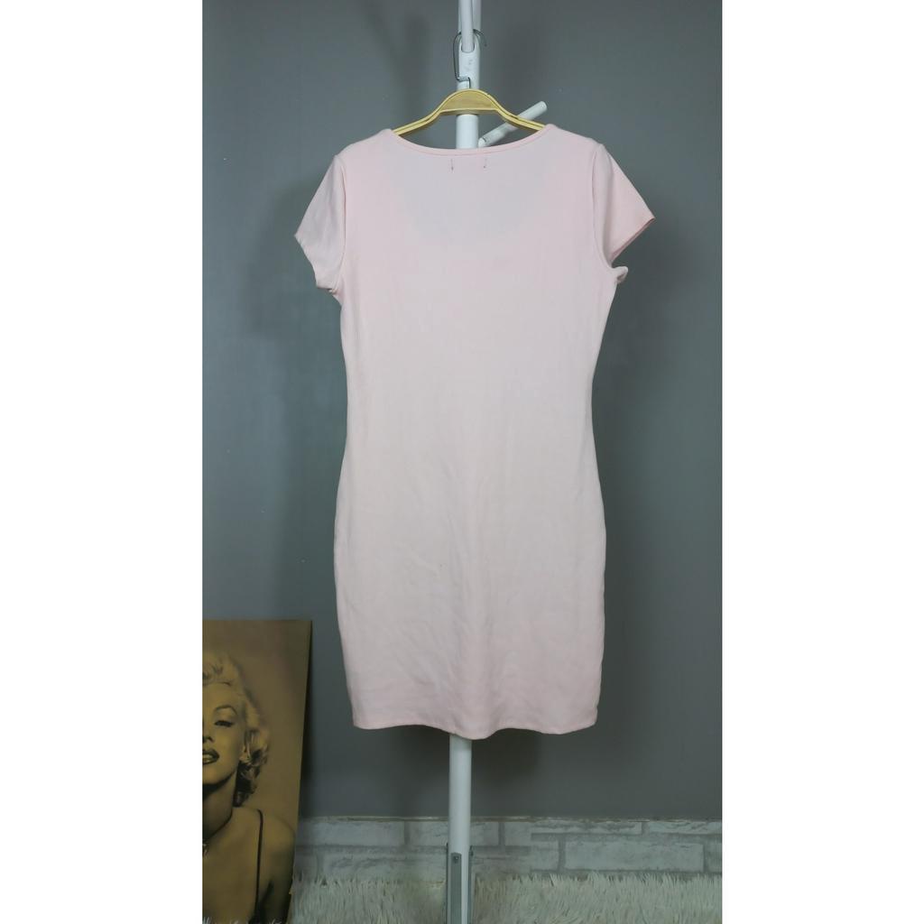 Đầm bodycon thun cotton gân xuất khẩu Guess