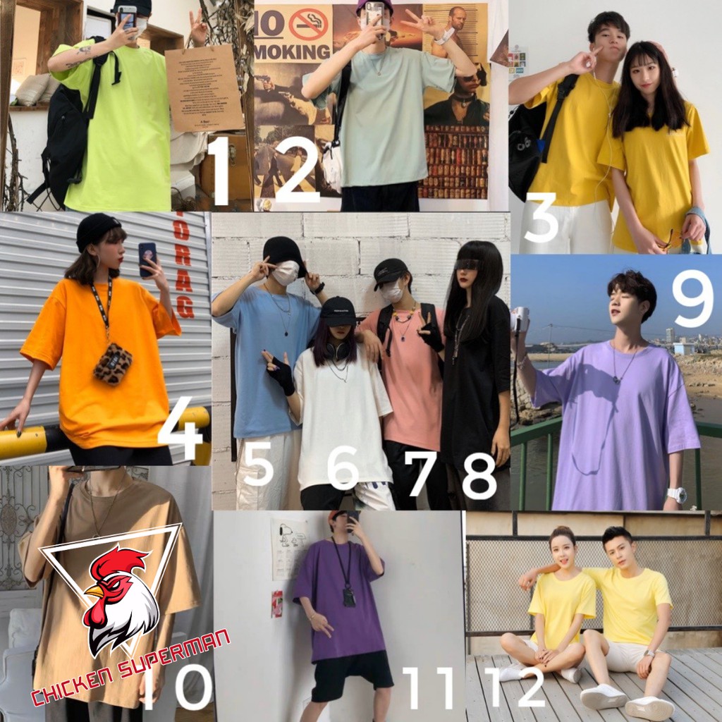Áo thun Trơn nhiều màu unisex