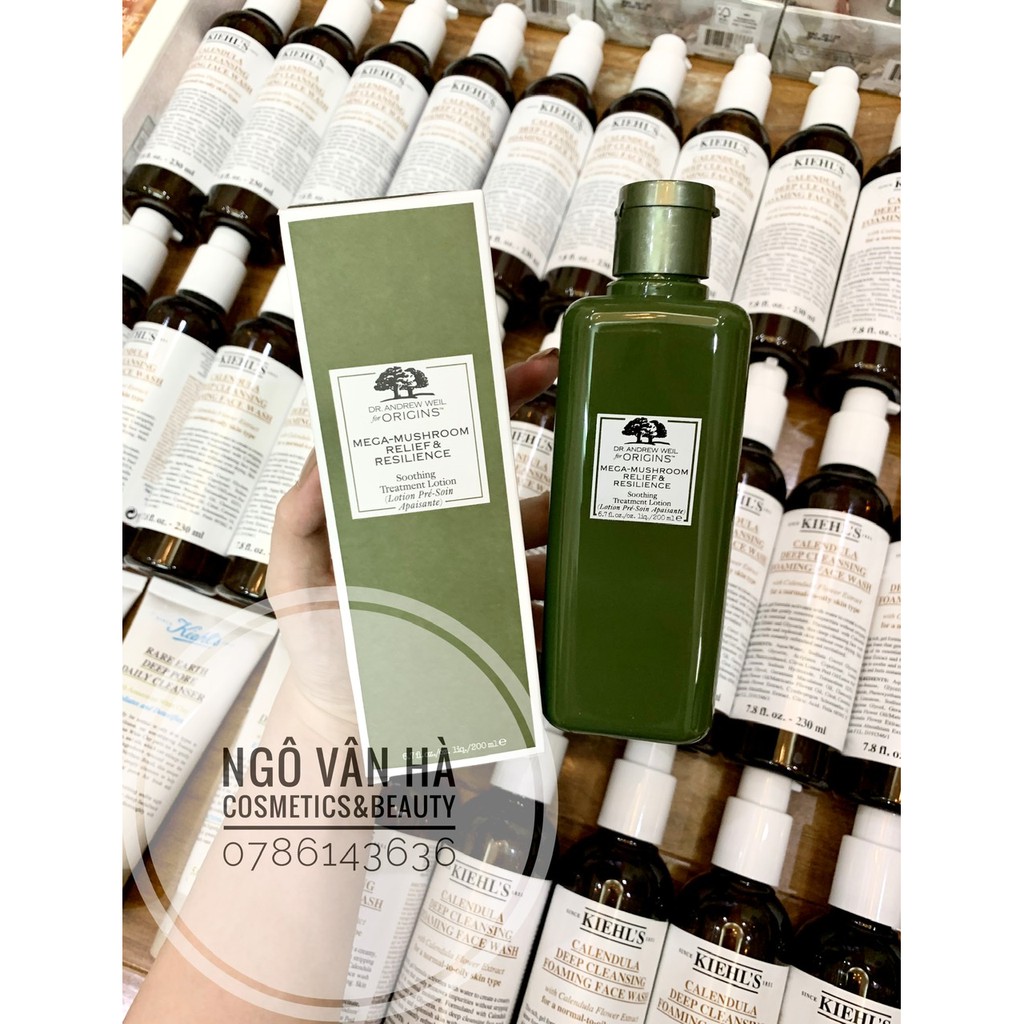 Toner nấm Origins Mega Mushroom Skin Relief Soothing Treatment Lotion 200ml